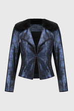 Load image into Gallery viewer, Foiled Suede Jacket with Faux Removable Fur