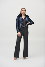 Load image into Gallery viewer, Foiled Suede Jacket with Faux Removable Fur