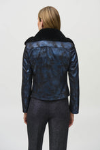 Load image into Gallery viewer, Foiled Suede Jacket with Faux Removable Fur