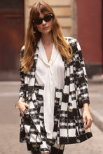Load image into Gallery viewer, Jacquard Sweater Plaid Print A-Line Jacket