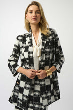 Load image into Gallery viewer, Jacquard Sweater Plaid Print A-Line Jacket