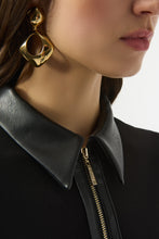 Load image into Gallery viewer, Silky Knit Leatherette Fitted Top