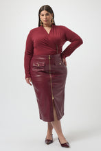 Load image into Gallery viewer, Leatherette Long Pencil Skirt