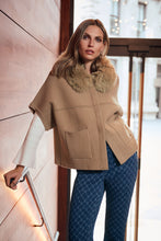 Load image into Gallery viewer, Sweater Knit Jacket With Detachable Faux Fur Collar