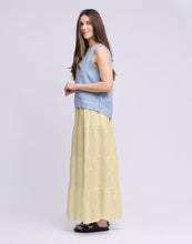 Load image into Gallery viewer, Lucia Tiered Linen Skirt