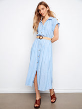 Load image into Gallery viewer, Striped Linen Blend Maxi Dress