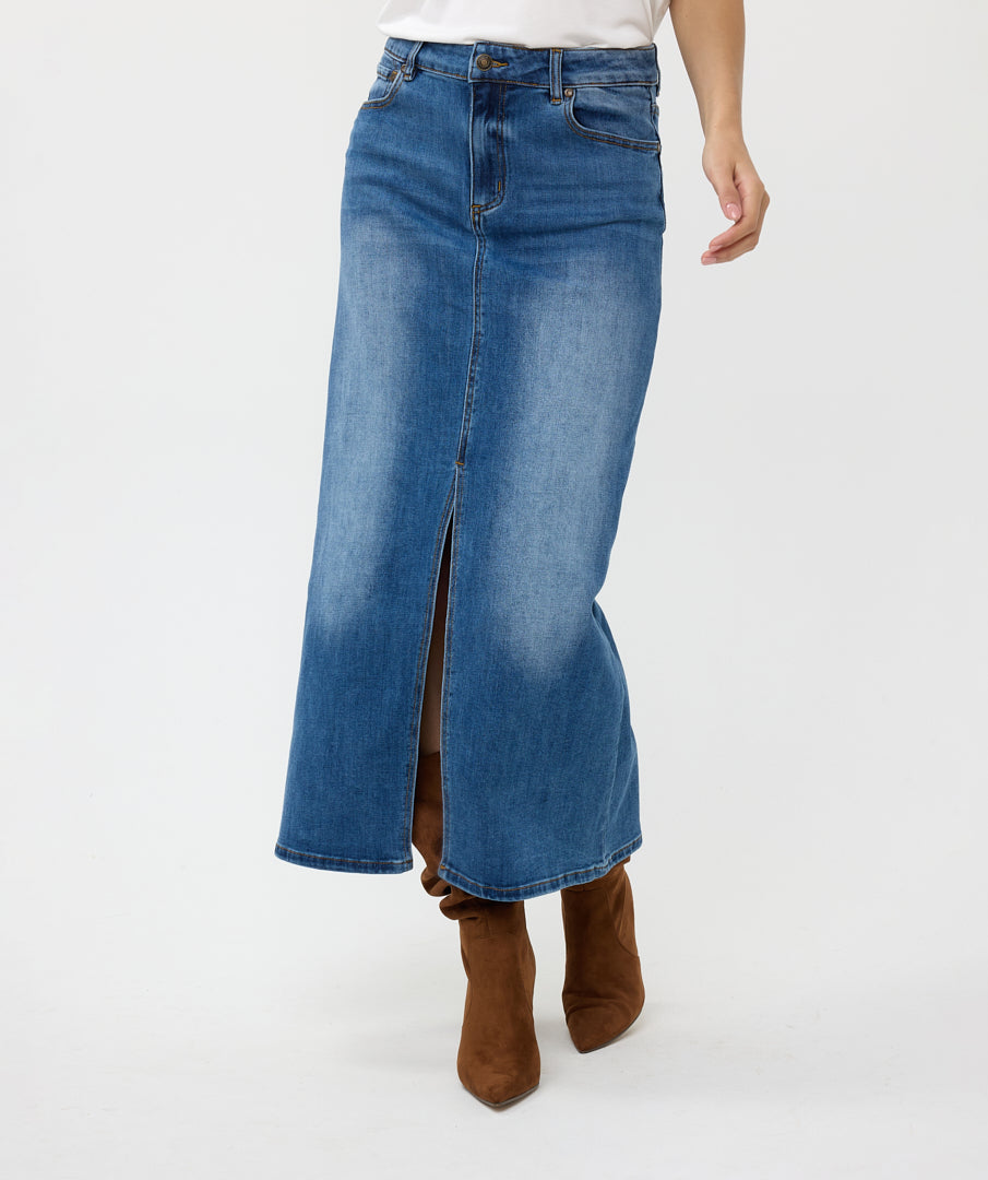 【Sinoon】 Pintuck Long Skirt SINOON