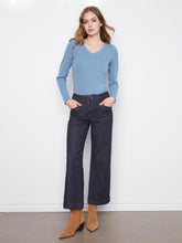 Load image into Gallery viewer, Cropped Wide Leg Jean