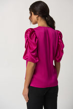 Load image into Gallery viewer, Puff Sleeve Satin Top
