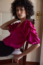 Load image into Gallery viewer, Puff Sleeve Satin Top
