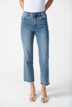 Load image into Gallery viewer, Denim Frayed Hem Straight Jeans
