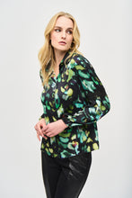 Load image into Gallery viewer, Satin Abstract Button Down Blouse
