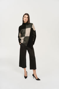 Colour Block Jacquard Knit Pull over