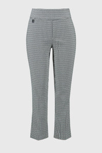 Geometric Jacquard Crop Pull-on Pants