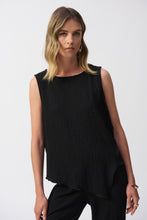 Load image into Gallery viewer, Seersucker Asymmetrical Sleeveless Top
