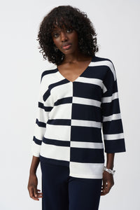 Striped Sweater Knit Pullover