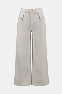 Greige Stretch Culotte Jeans