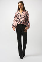 Load image into Gallery viewer, Satin Animal Print Blouse
