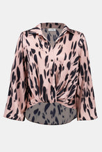 Load image into Gallery viewer, Satin Animal Print Blouse
