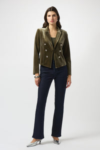 Velvet Knit Fitted Blazer