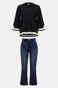 Sweater Knit Colour Block top