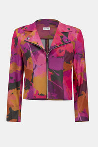 Faux Suede Abstract Jacket