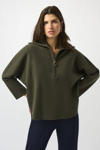 Sweater Knit Pullover with Collar