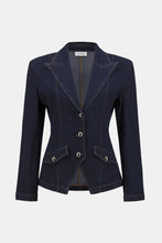 Load image into Gallery viewer, Stretch Denim Fitted Blazer
