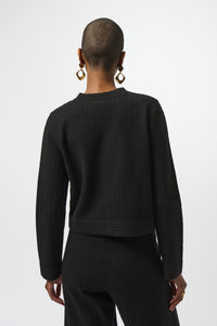 Crew Neck Button Front Jacket