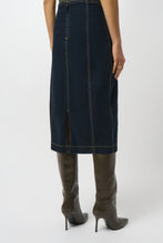 Load image into Gallery viewer, Stretch Denim Paneled Pencil Skirt
