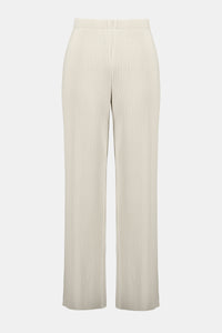 Pleated Scuba Crepe Wide-Leg Pants