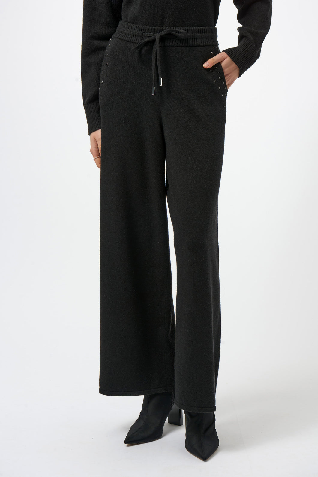 Sweater Knit Wide Leg Pull On Pant