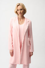 Load image into Gallery viewer, Bouclé Straight Coat With Fringe Detail
