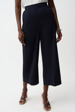 Load image into Gallery viewer, Stretch Poplin Pull on Culotte Pants - Navy
