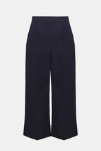Load image into Gallery viewer, Stretch Poplin Pull on Culotte Pants - Navy
