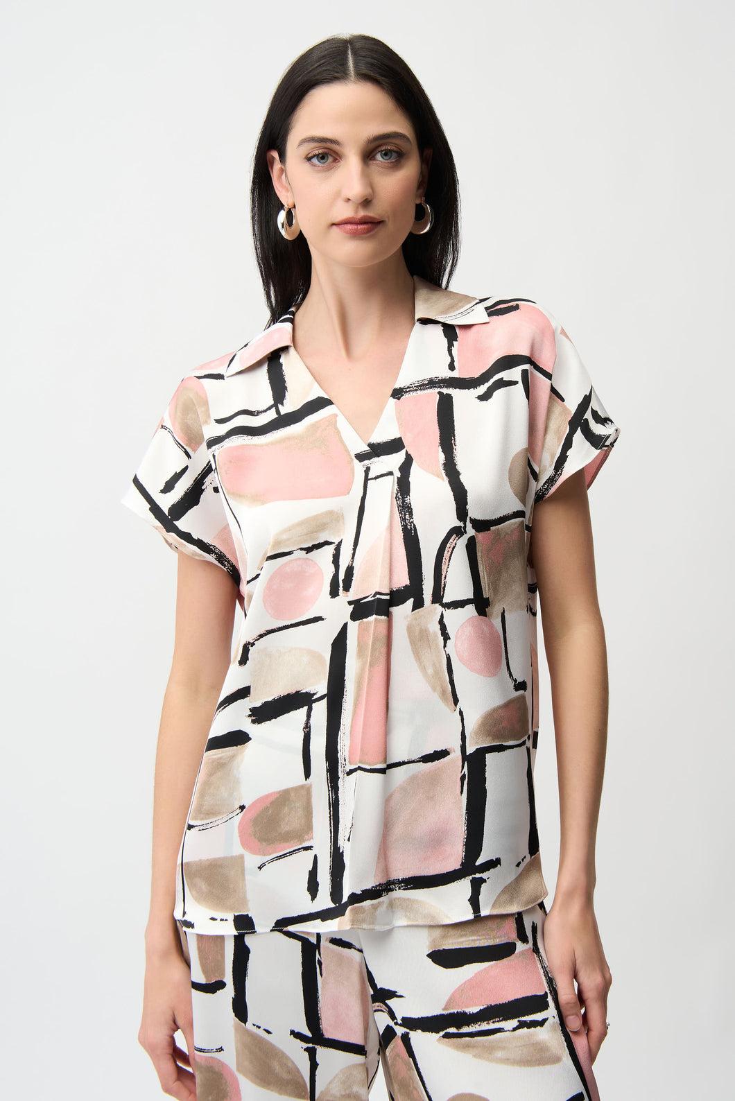 Satin Abstract Top