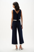 Load image into Gallery viewer, Silky Knit Culotte Jumpsuit With Contrast Trim
