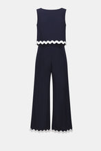 Load image into Gallery viewer, Silky Knit Culotte Jumpsuit With Contrast Trim
