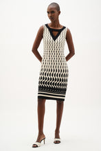 Load image into Gallery viewer, Silky Knit Geometric Print Sheath Dress
