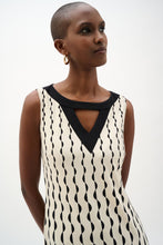 Load image into Gallery viewer, Silky Knit Geometric Print Sheath Dress
