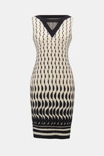 Load image into Gallery viewer, Silky Knit Geometric Print Sheath Dress
