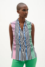 Load image into Gallery viewer, Stripe Print Sleeveless Blouse

