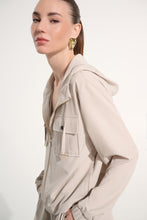 Load image into Gallery viewer, Stretch Woven Hooded Boxy Utility Jacket
