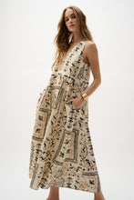 Load image into Gallery viewer, Linen Blend A-Line Print Dress
