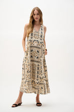 Load image into Gallery viewer, Linen Blend A-Line Print Dress

