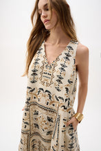 Load image into Gallery viewer, Linen Blend A-Line Print Dress
