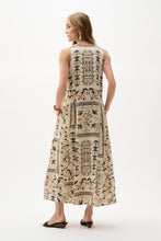 Load image into Gallery viewer, Linen Blend A-Line Print Dress
