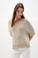 Load image into Gallery viewer, Viscose and Lurex Sweater Knit Relaxed Top
