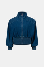 Load image into Gallery viewer, Denim Bomber Jacket

