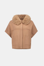 Load image into Gallery viewer, Sweater Knit Jacket With Detachable Faux Fur Collar

